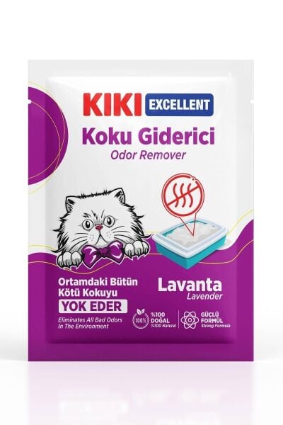 Kedi Kumu Koku Giderici - Kötü Kokuları Giderir - Doğal Koku Giderici - Lavanta Kokulu 25 Gr.