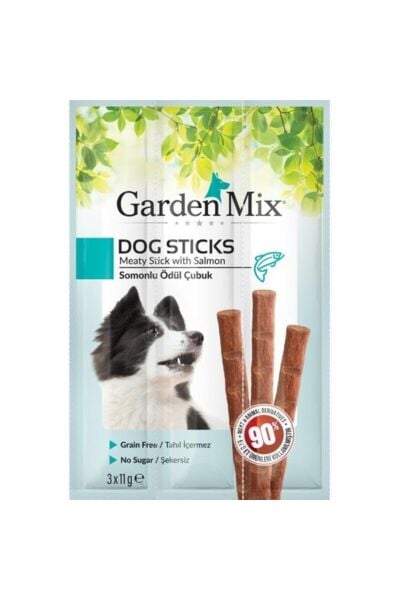 Garden Mix Somonlu Stick Köpek Ödül Maması 3 Adet 11 gr