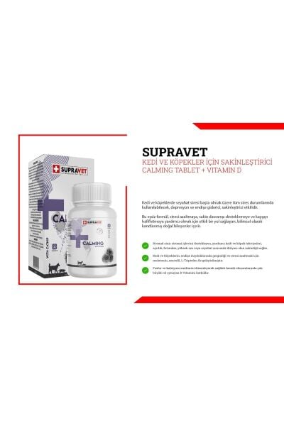 Kedi Ve Köpekler Için Sakinleştirici Calming Tablet + Vitamin D ( 75 Tablet )