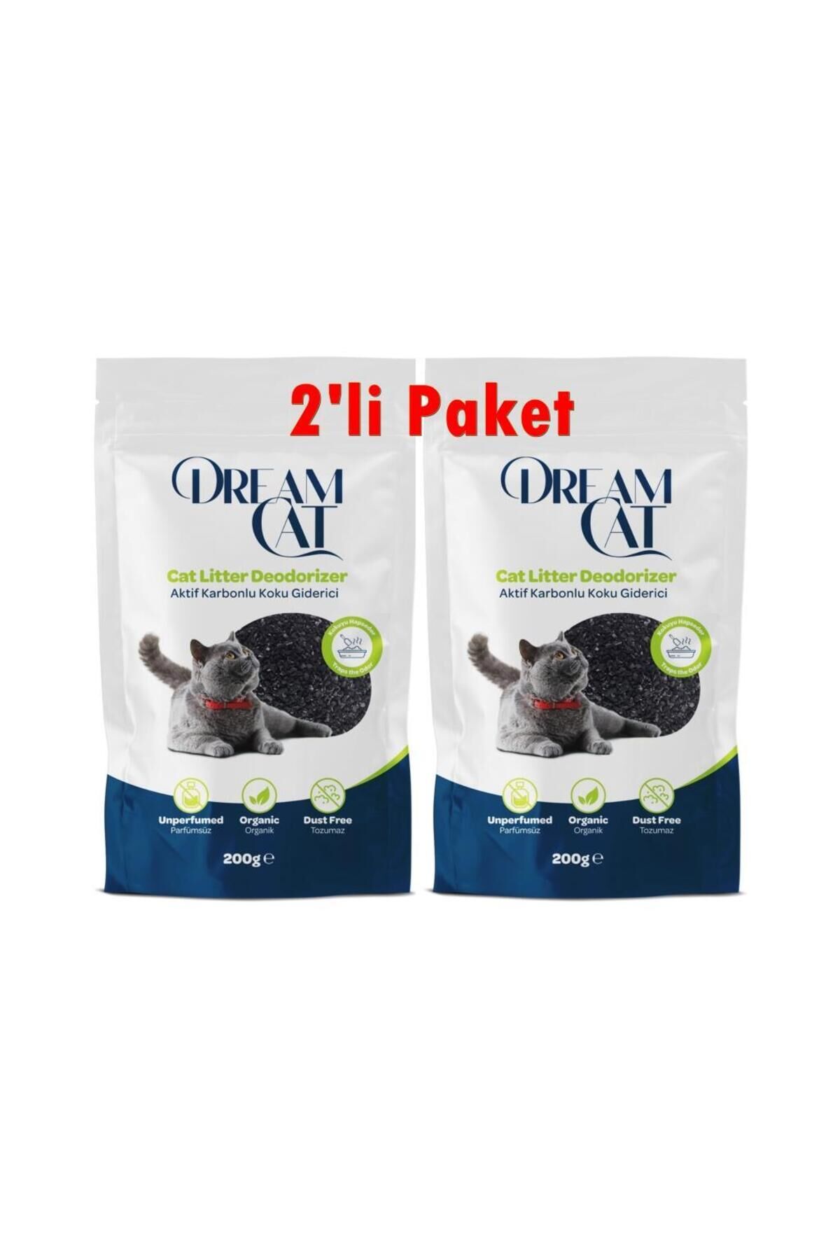 Kedi Kumu Koku Giderici Aktif Karbonlu 2x200 Gr