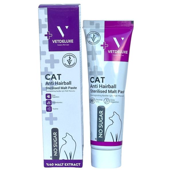Sterilised Adult Cat Malte Paste Kısır Kediler Için Tüy Yumağı Önleyici Kedi Malt Macunu 100 gr