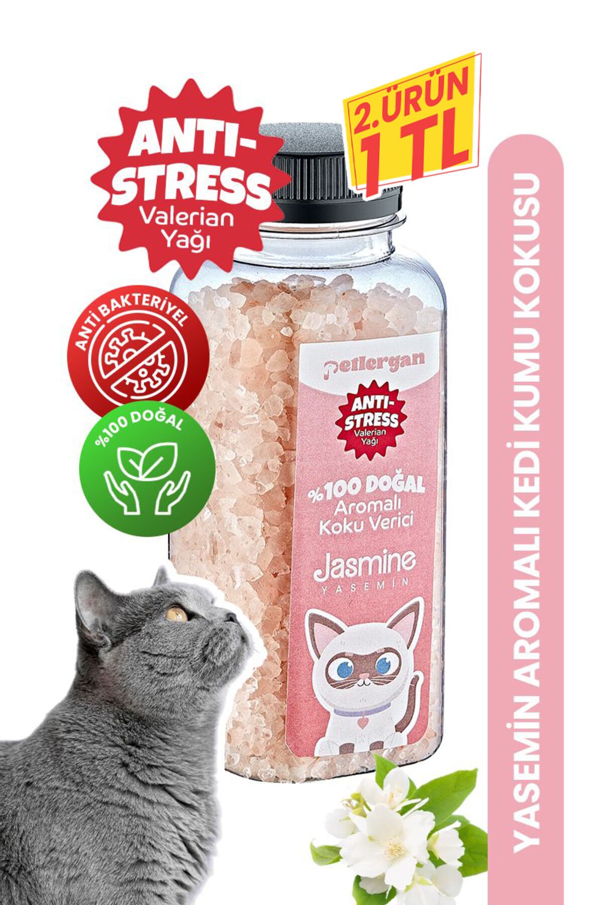 Kedi Kumu Koku Giderici %100 Doğal Aromalı Yasemin Çiçeği-Valerian Yağı Esanslı Anti Stress 300GR