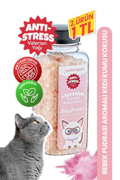 Kedi Kumu Koku Giderici %100 Doğal Aromalı Bebek Pudrası-Valerian Yağı Esanslı Anti Stress 300GR