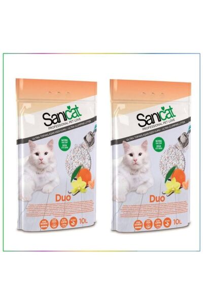 Tozsuz Vanilyalı Mandalina Aromalı Doğal Kedi Kumu 10 Lt X 2 Adet