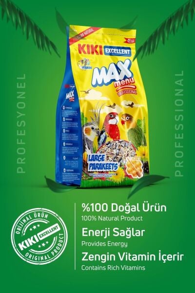 Kuş Max Menu Large Parakeets Büyük Pareket Yemi 500 Gr. Kb306