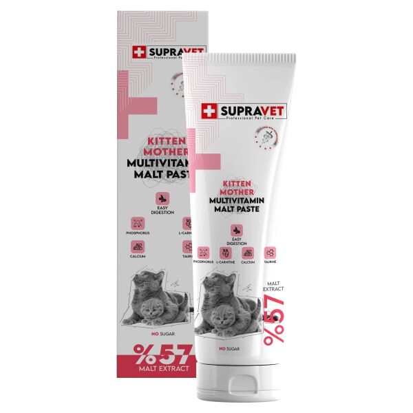 Hamile ve Yavru Kediler Için Kalsiyum ve Taurinli Multi Vitamin Kedi Macunu 100 Gr. (%57 Extra Malt)