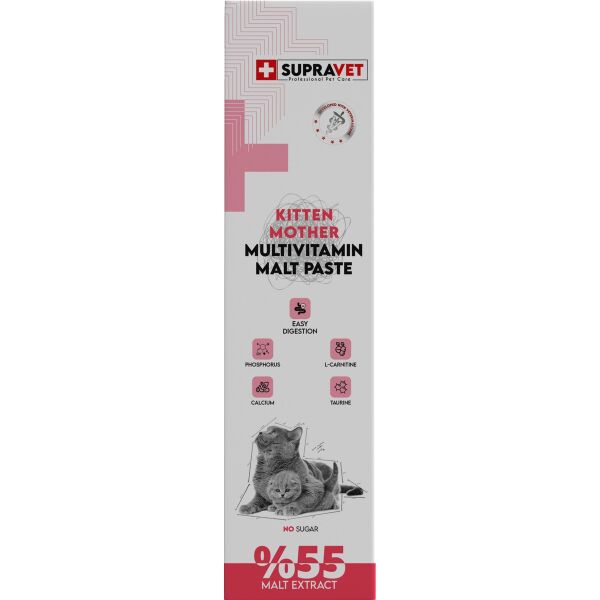 Hamile ve Yavru Kediler Için Kalsiyum ve Taurinli Multi Vitamin Kedi Macunu 100 Gr. (%57 Extra Malt)