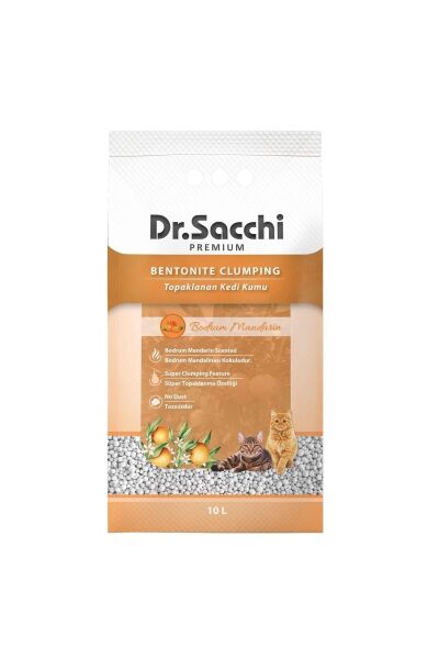 Dr.sacchi Bodrum Mandalinası Kokulu Bentonit Kedi Kumu 10 Lt