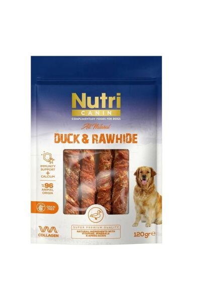Ördek Etli Sarılı Tahılsız Büyük Boy Kemik Köpek Ödülü 120 gr