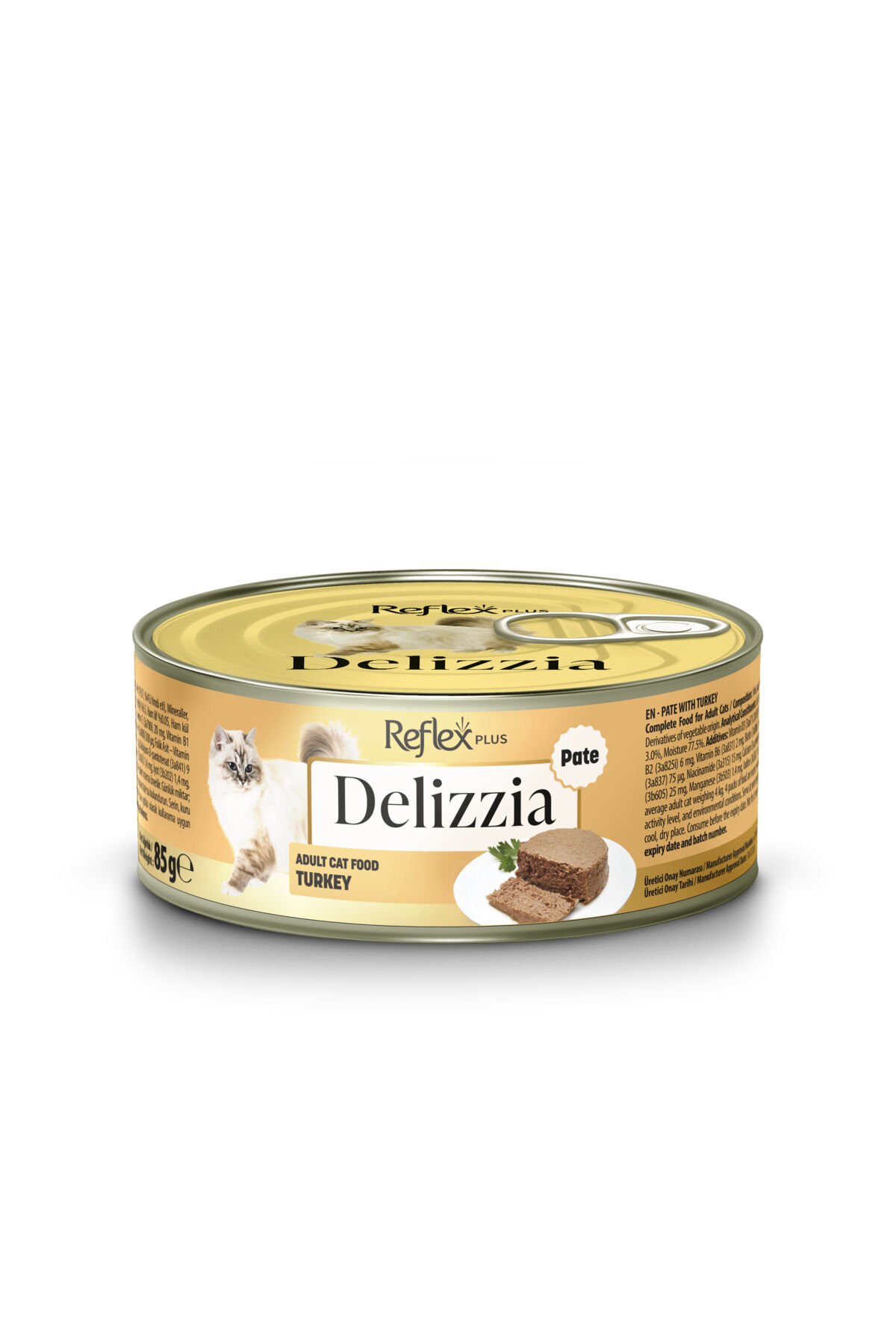 Plus Delizzia / Kıyılmış Hindi Etli Yetişkin Kedi Maması 85g