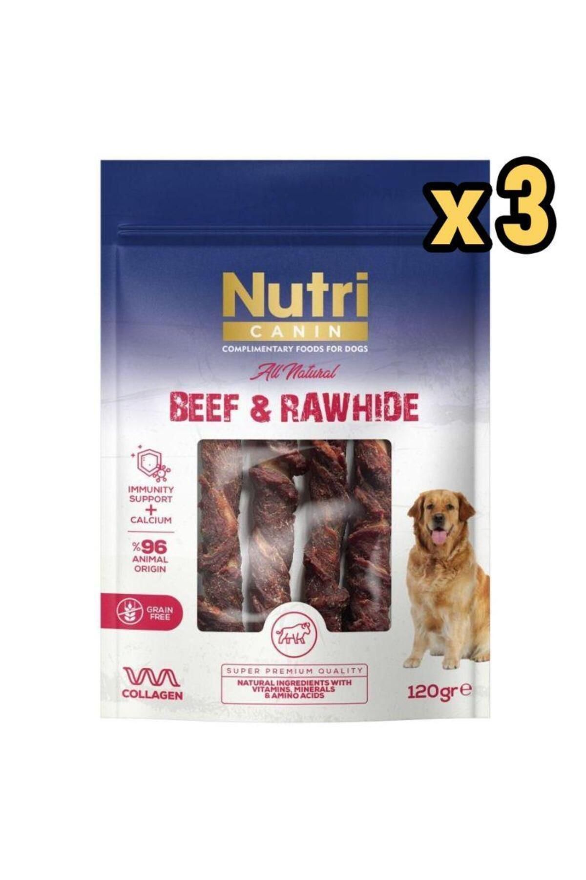 Rawhide Sığır Eti Sarili Orta/Büyük Irk Köpek Kemik Ödülü 120 Gr x 3 Adet