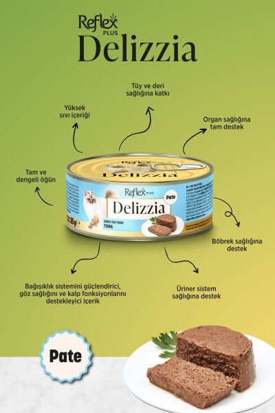 Plus Delizzia / Kıyılmış Ton Balıklı Yetişkin Kedi Maması 85g