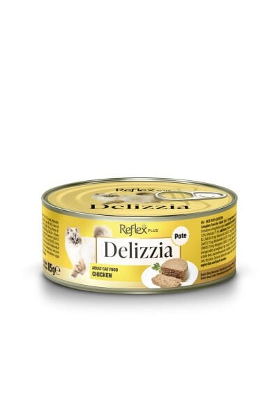 Plus Delizzia / Kıyılmış Tavuklu Yetişkin Kedi Maması 85g
