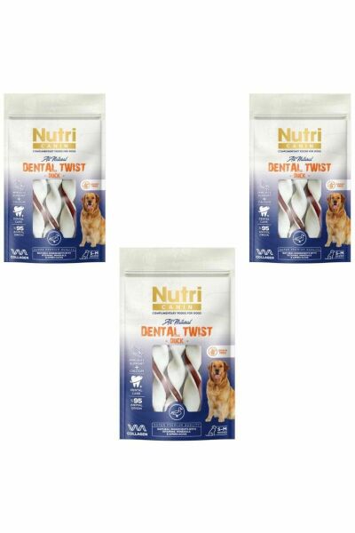 Dental Twist Ördekli Diş Sağlığı Köpek Ödülü 80 Gr x 3 Adet