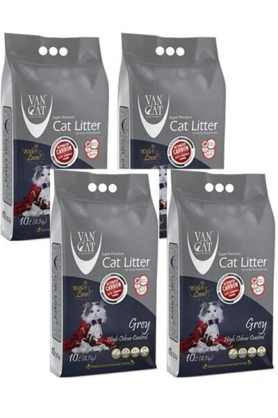 Aktif Karbon Kokusuz Kedi Kumu 10 Lt 4 Adet