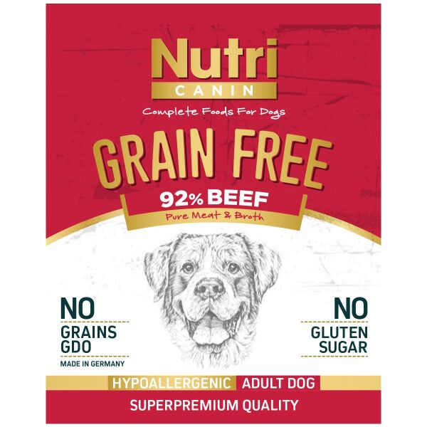 Tahılsız Sığır Etli & Tatlı Patatesli Köpek Konservesi 400 gr x 6 Adet