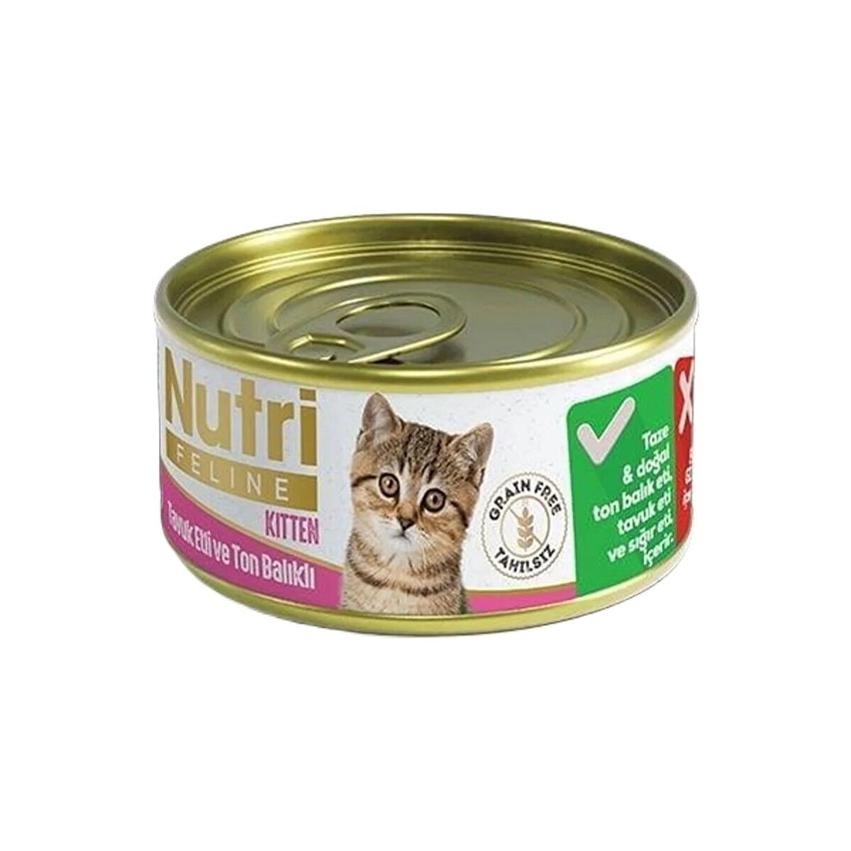 Grain Free Chicken Pate with Tuna Kitten Tavuk Etli ve Ton Balıklı Yavru Kediler İçin Yaş Kedi Maması 85gr