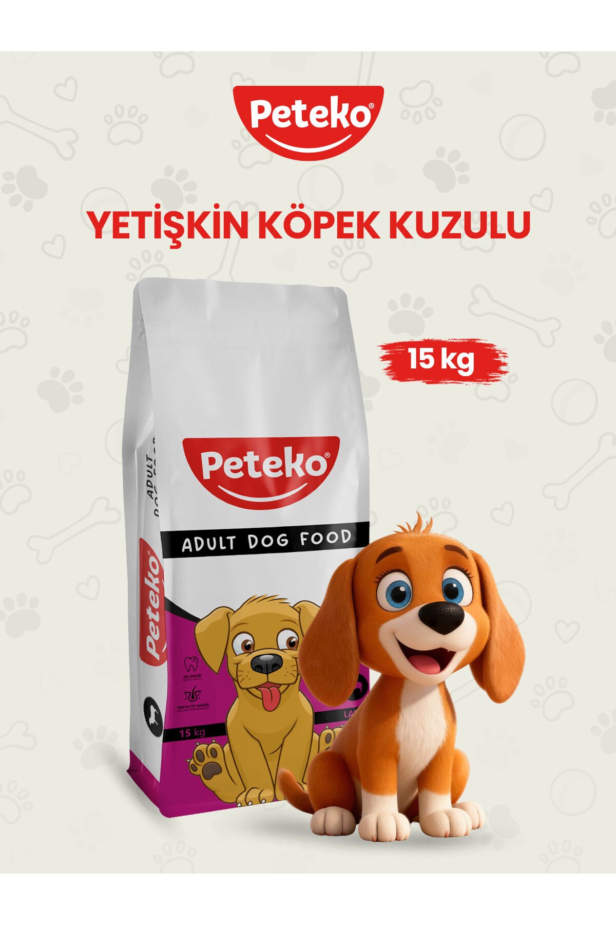 Yetişkin Kuzulu Köpek Maması 15 Kg