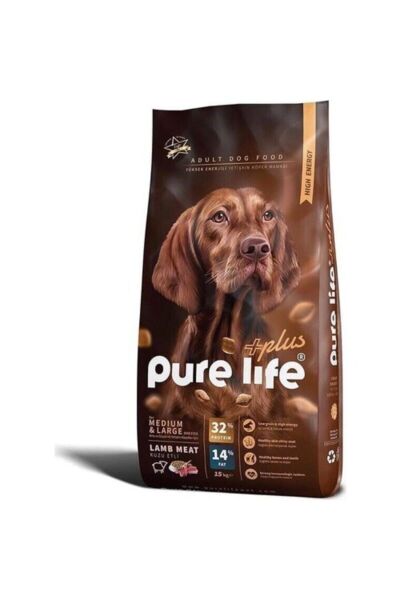 Pure Life Plus Kuzu Etli Yüksek Enerjili Yetişkin Köpek Maması 15 Kg
