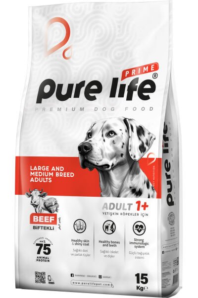 Pure Life Prime Biftekli Yetişkin Köpek Maması 15 Kg