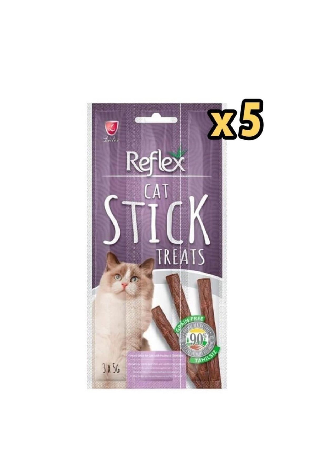 Reflex Av Hayvanlı Kedi Ödül Çubuğu 3*5gr 5 Paket