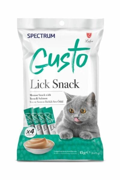 Gusto Ton Balığı Ve Somonlu Sıvı Kedi Ödül Maması 4x15gr